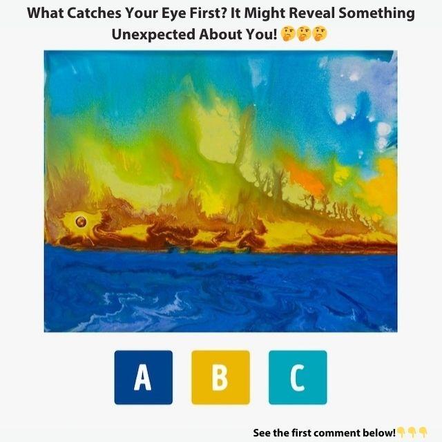 The vibrant image of land and sea contains hidden insights into your personality. Which color do you notice first?